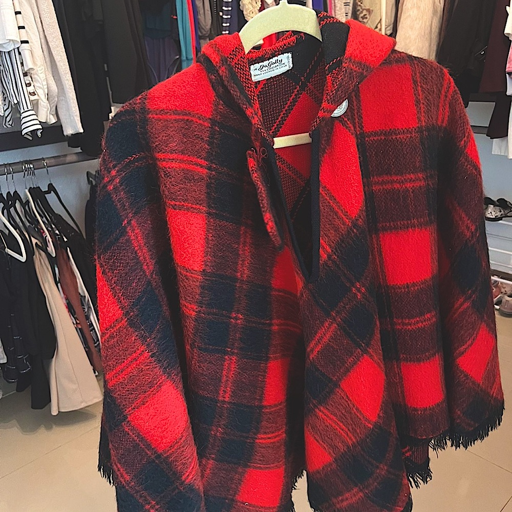 100% wool poncho